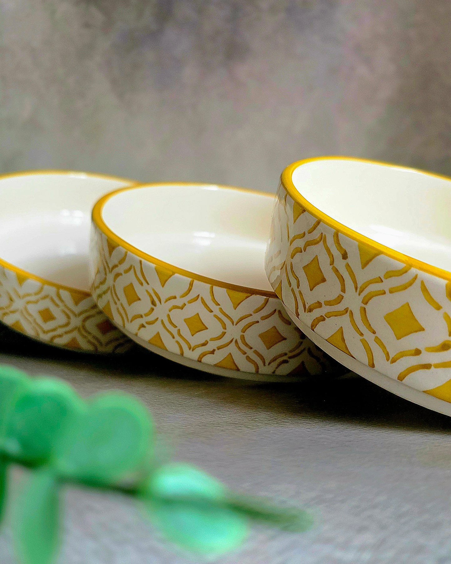 Yellow Mosaic Bowl Set