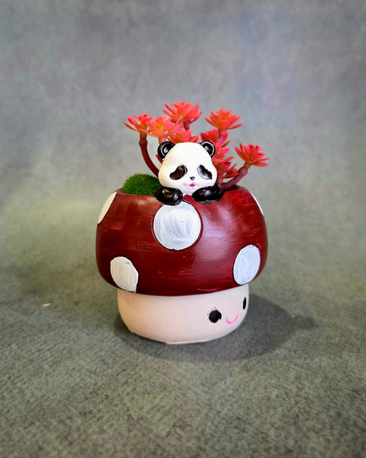 Panda on a Shroom Planter