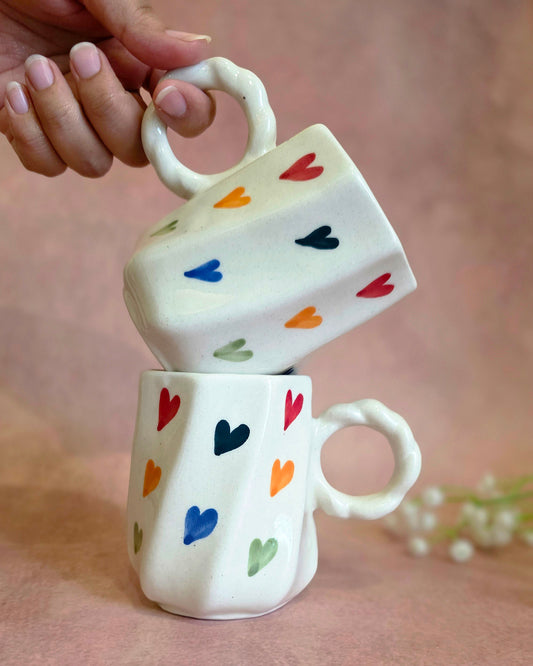 Rainbow Hearts Mug