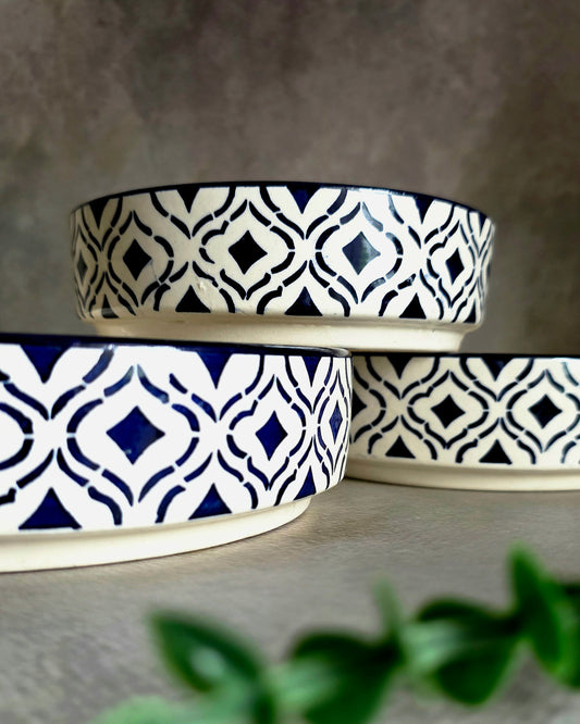 Navy Mosaic Bowl Set