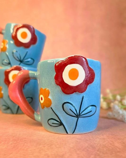 Blue Boho Bloom Mug