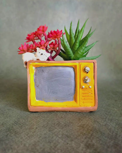 Old-school TV Planter