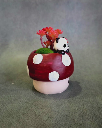 Panda on a Shroom Planter