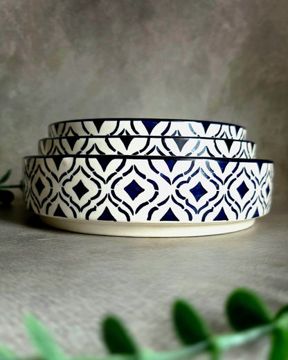 Navy Mosaic Bowl Set