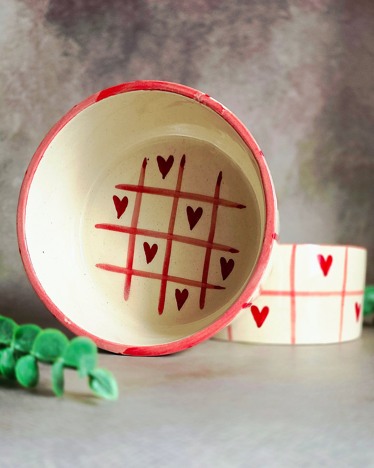 Tic Tac Toe Heart Bowl