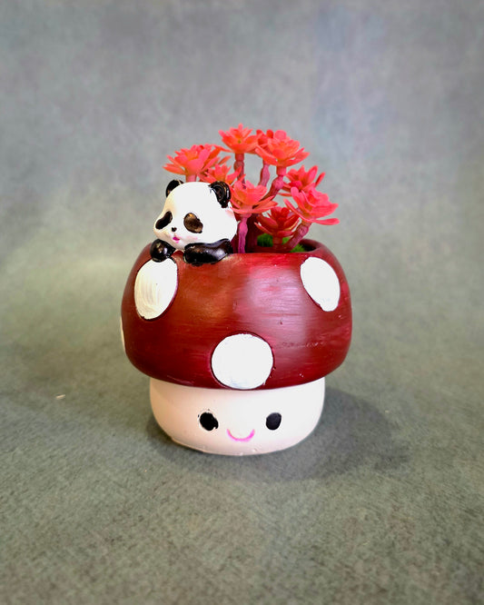 Panda on a Shroom Planter