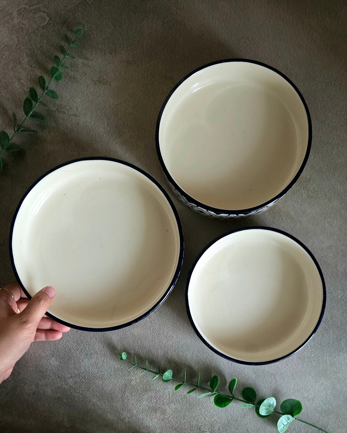 Navy Mosaic Bowl Set