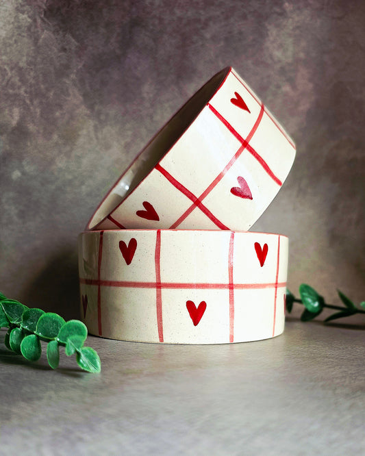 Tic Tac Toe Heart Bowl