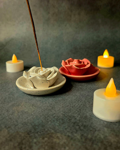 Bloom Burner – Rose Ceramic Incense Holder