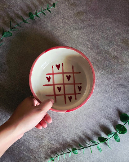 Tic Tac Toe Heart Bowl