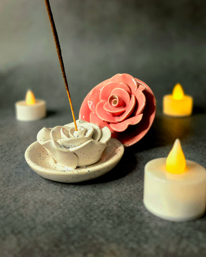 Bloom Burner – Rose Ceramic Incense Holder