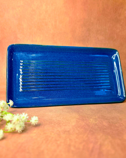 Coffee Date Mugs With Tray Set - Sapphire