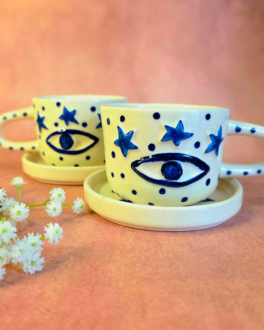 Cosmic Nazar Cup & Saucer Set