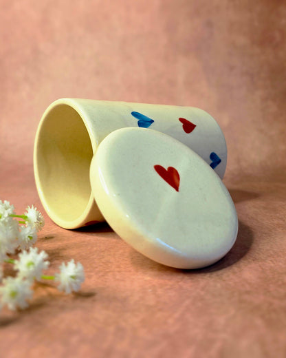 Extra Pour of Love – Mug with Lid (Multicolored)