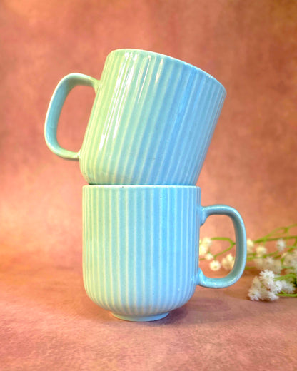 Coffee Date Mugs With Tray Set