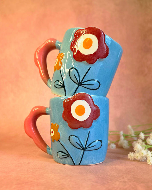 Blue Boho Bloom Mug