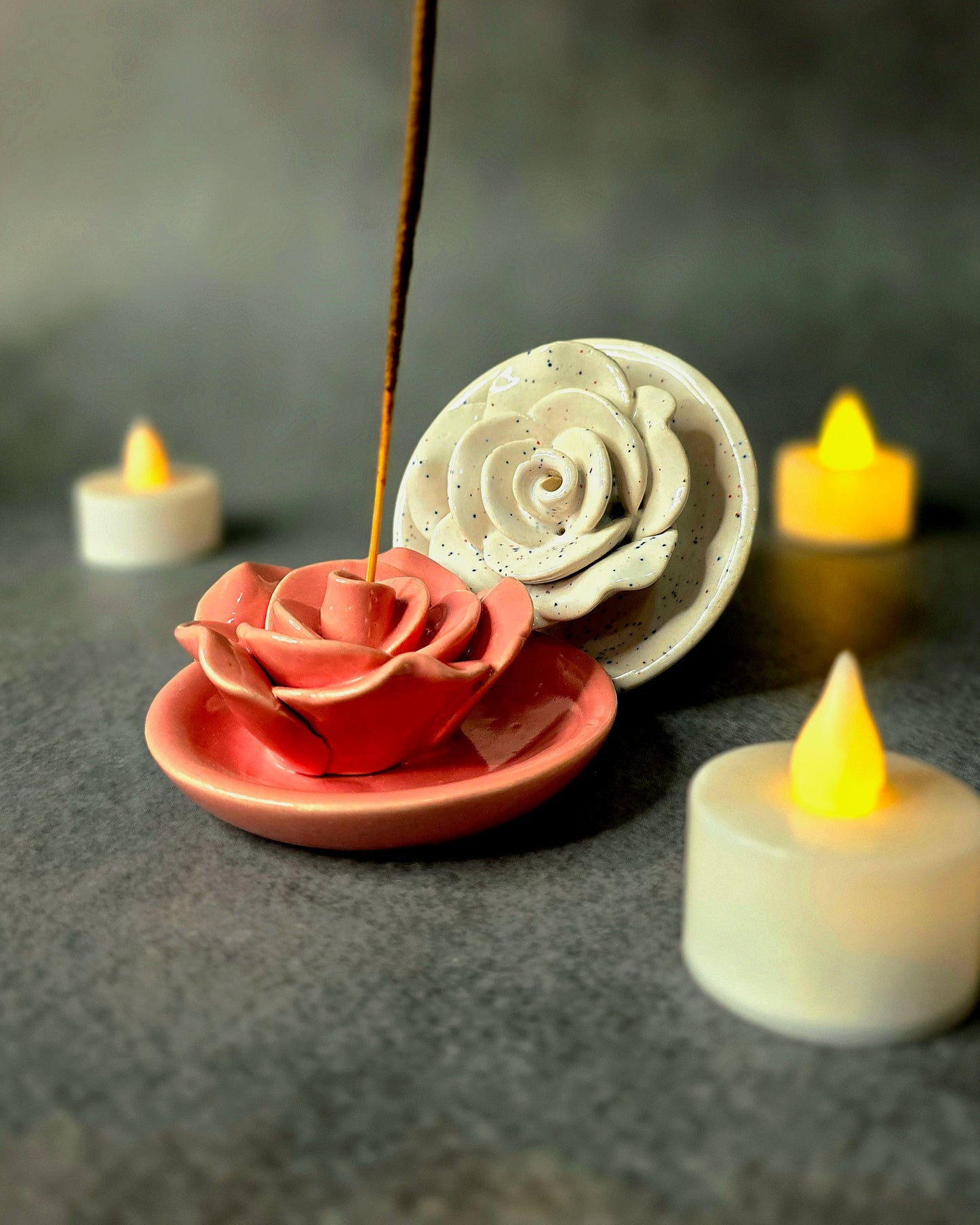 Bloom Burner – Rose Ceramic Incense Holder