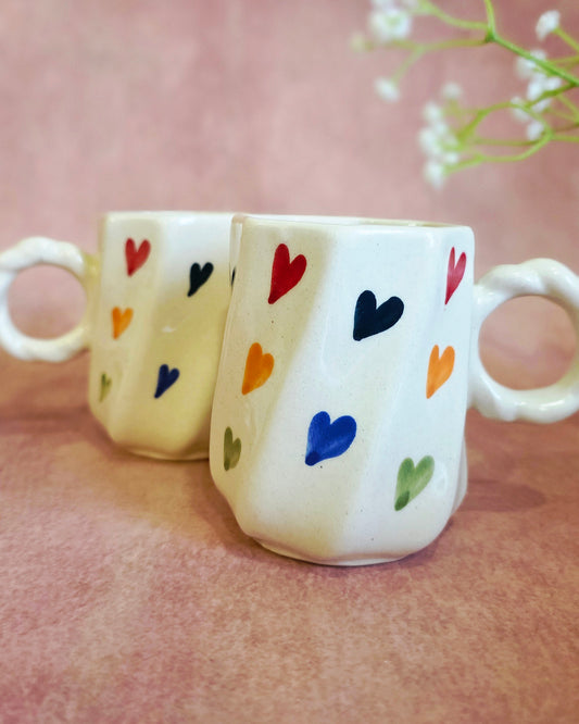 Rainbow Hearts Mug