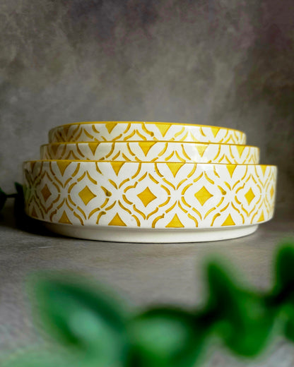 Yellow Mosaic Bowl Set
