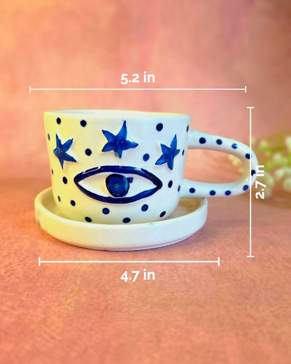 Cosmic Nazar Cup & Saucer Set