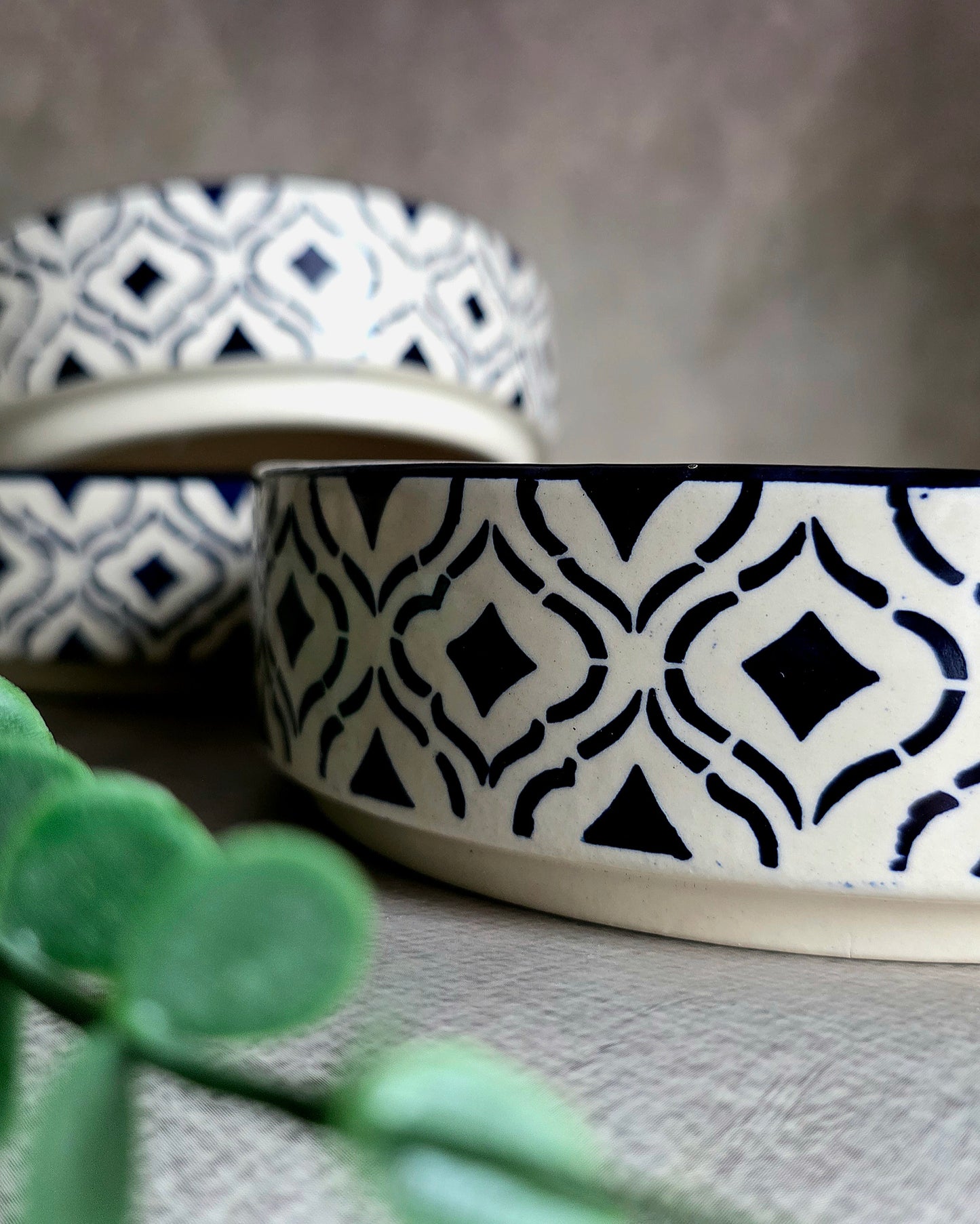 Navy Mosaic Bowl Set