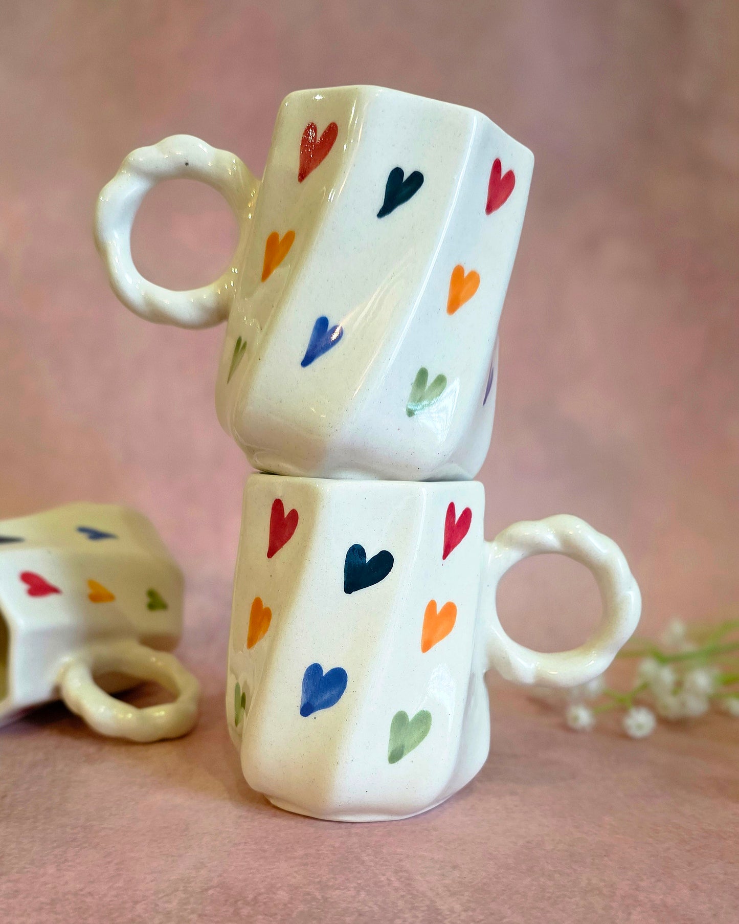 Rainbow Hearts Mug
